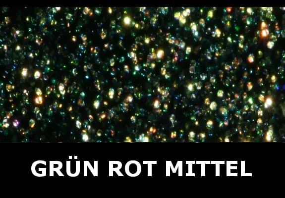 Transparent-Glimmer, Grün / Rot - mittel 100 g