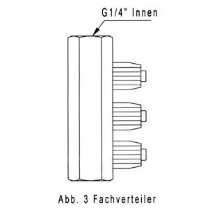 Air manifold for 5 fixed hose connections
