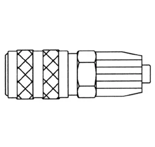 Luftsteckdose NW 2,7 mm mit Schlauchanschluß