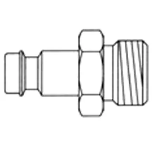 Stecknippel NW 5 mm, Außendurchmesser 9 mm