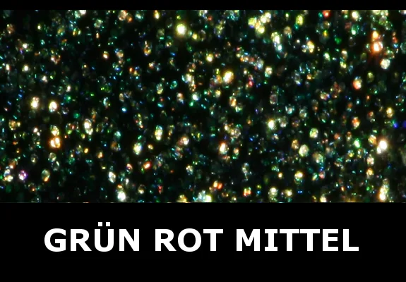 Transparent-Glimmer, Grün / Rot - mittel 100 g