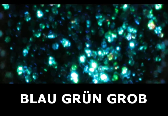 Transparent-Glimmer, Blau / Grün - grob 100 g