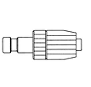 Stecknippel NW 2,7 mm mit Schlauchanschluß