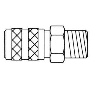 Luftsteckdose NW 2,7 mm mit G 1/8