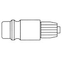 Stecknippel NW 7,2 mm, Auendurchmesser 12 mm